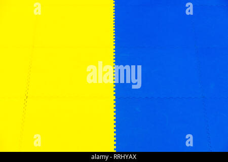 karate tatami mats for competition or training. Top wiew. Stock Photo