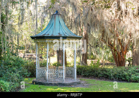 Outdoor Garden Gazebo in South Carolina Stock Photo