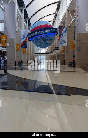 McCormick Place during 2019 Chicago Auto Show Stock Photo