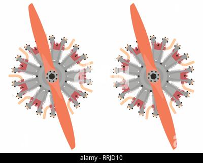 radial engine clipart