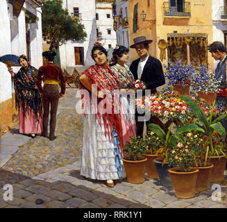 by Joaquín Turina y Areal 1847 - 1907 Andalusia Spanish Spain Stock Photo