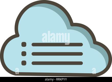 Cloud Data Vector Icon Sign Icon Vector Illustration For Personal And Commercial Use... Clean Look Trendy Icon... Stock Vector