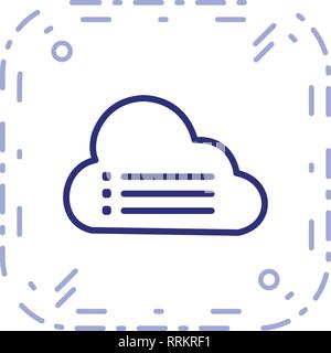 Cloud Data Vector Icon Sign Icon Vector Illustration For Personal And Commercial Use... Clean Look Trendy Icon... Stock Vector