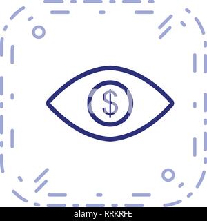 Eye Dollar Vector Icon Sign Icon Vector Illustration For Personal And Commercial Use... Clean Look Trendy Icon... Stock Vector
