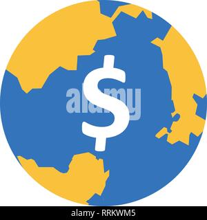 World Money Vector Icon Sign Icon Vector Illustration For Personal And Commercial Use... Clean Look Trendy Icon... Stock Vector