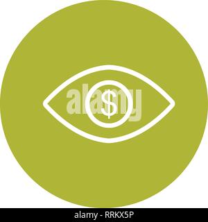 Eye Dollar Vector Icon Sign Icon Vector Illustration For Personal And Commercial Use... Clean Look Trendy Icon... Stock Vector