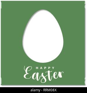 Easter egg card/template green Stock Vector