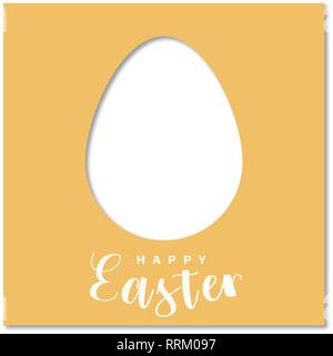 Easter egg card/template yellow Stock Vector