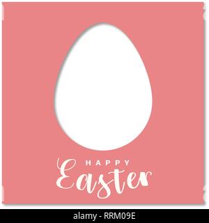 Easter egg card/template pink Stock Vector