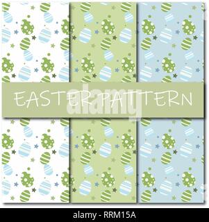Easter egg pattern designs Stock Vector