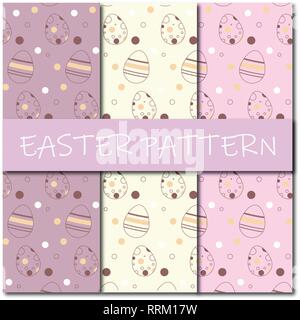 Easter egg pattern designs Stock Vector