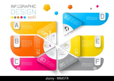 Business labels infographic on two layers circles bar. Stock Vector
