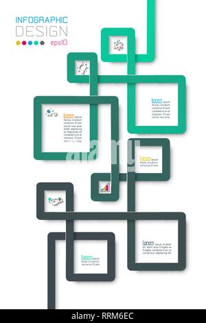 Business step options and abstract infographics number options template. Stock Vector