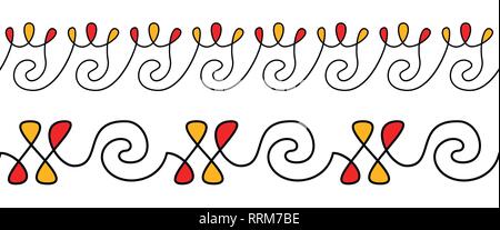 Pysanky ornament. Ethnic pattern for eggs decorate. Horizontal stripes pattern. Seamless pattern Stock Vector