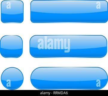 Set of blank blue buttons for you design or app Stock Vector Image ...