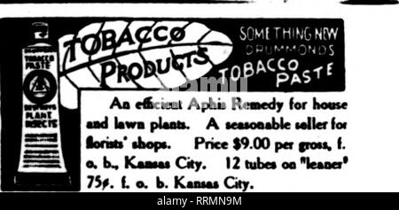 . Florists' review [microform]. Floriculture. / TIE RECOniZED ITMDIRD INSECTICIDE. A spray remedy (or green, black, white fly. Uuipa and toft scale. Quart. $1.80: GaUon, $2.60. NIKOTIANA A 12 per cent nicotine eolation properly diluted for fnmlicatlng or vaporizing. Quart. tl.80: Gallon. t4JiO. Dntll further notice ihlpmenta on our pro- ducts Fnnrlne, Termine and Scalliie will be subject to conditions of the chemi- cal market. Prompt shlpmenta can be guaranteed on Aphlne and NIkotiana. APHINE MFG. CO. MADISON. H. I. Mention The Review when you write.. An cttLitol Aplw Re«e&lt;ly (or ko«s« I aa Stock Photo