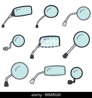 vector set of rear view mirror Stock Vector