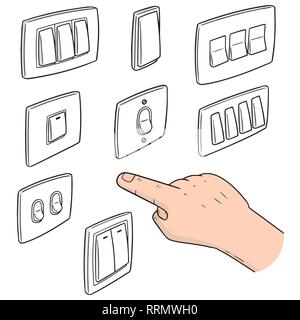 vector set of electric switch Stock Vector