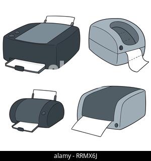 vector set of printer Stock Vector