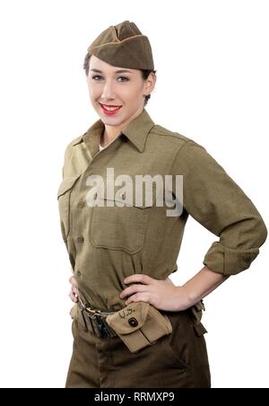wwii uniform us with garrison cap 