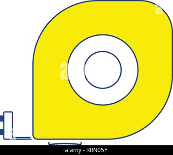 Icon of constriction tape measure. Thin circle design. Vector ...