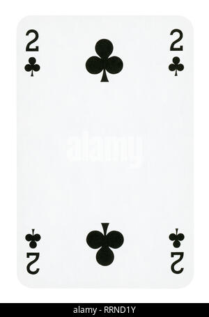 A Two Of Clubs Playing Card With Clipping Path To Remove Background And 