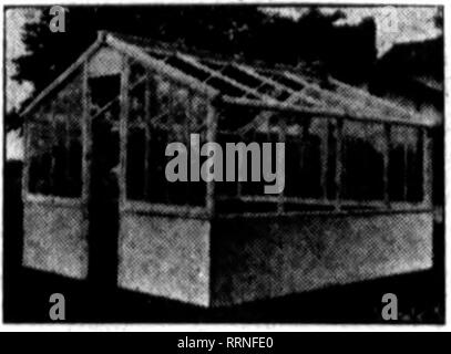 . Florists' review [microform]. Floriculture. Hotbeds aad Cokl-fraaies. With Sunken Path With Plant Benches These Sunlight Sashes as adjusted on the greenhouses are removable at will. They may be transferred to Cold Frames or Hotbeds and are incomparably superior to all others for such use. They are oomplet* in tlieiuselvaa, for they have two layers of glass enclosing an air space that is a belter protection than mats and shutters, and does away with buying and using these extra covers. Besides, the plants get all the light all the time and are stronger and earlier, also far more profitable. T Stock Photo