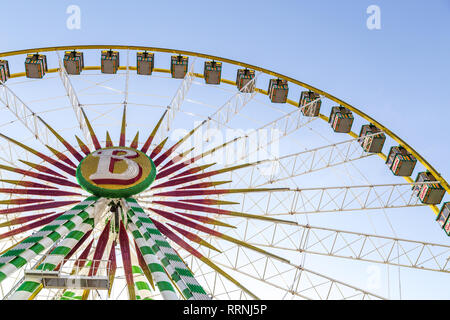 Big ferris wheel in Basel, Switzerland Stock Photo