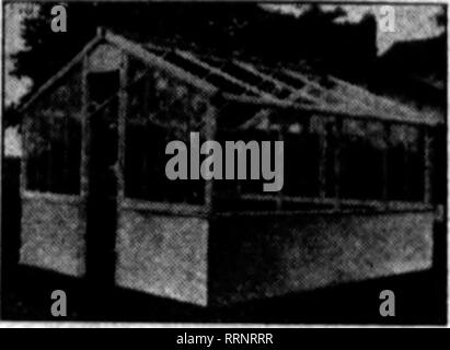 . Florists' review [microform]. Floriculture. Hot-beds CoU-(niiK9. With Sunken Path With Plant Benches These Sunlight Sashes as adjusted on the greenhouses are removable at will. They may be transferred to Cold Frames or Hotbeds and are incomparably superior to all others for such use. They are complete In themselves, for they have two layers of glass enclosing an air space that is a belter protection than mats and shutters, and does away with buying and using these extra covers. Hesi^es. the plants get all the light all the time and are stronger and earlier, also far more profitable. &quot; T Stock Photo