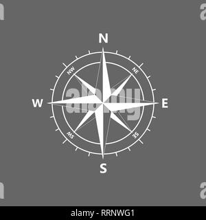 flat vector icon compass icon Stock Vector