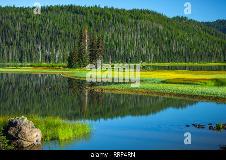 Images from Sparks Lake in the Deschutes National Forest near Bend, Oregon Stock Photo