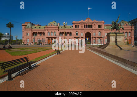 Buenos Aires, Argentina - Dec 19, 2015: The Casa Rosada (Pink House), official residence of the President of Argentina and seat of the Government at t Stock Photo