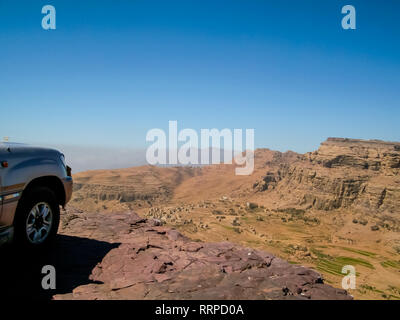 Desert in Yemen, the nature of the desert of the Middle East. Stock Photo