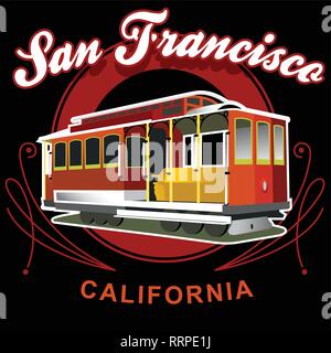 San Francisco trolley Stock Vector