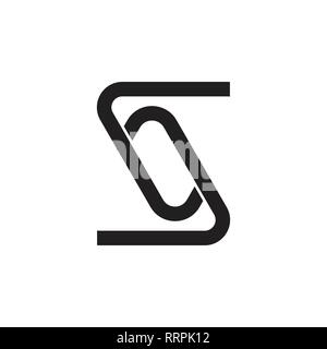 letters s linked line simple logo vector Stock Vector