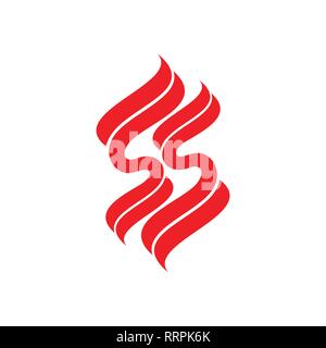 letter ss curves ribbon clean motion logo vector Stock Vector