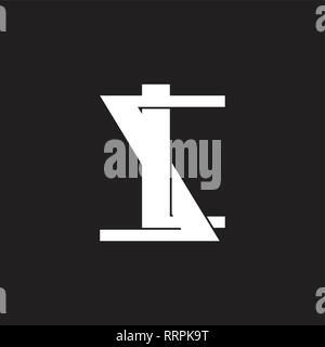 letter sl simple linked monogram geometric logo Stock Vector