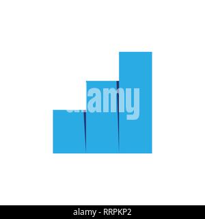 paper simple bar chart symbol vector Stock Vector