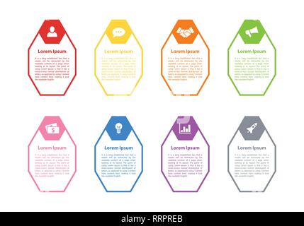 Infographic design business concept vector illustration with 8 steps or options or processes represent work flow or diagram Stock Vector