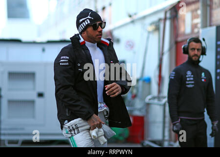Montmelo, Barcelona, Spain. 2nd Feb, 2019. Lewis Hamilton of Great Britain and Mercedes AMG Petronas F1 Team during day five of F1 Winter Testing Credit: Marco Canoniero/Alamy Live News Stock Photo