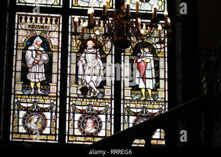 Stained Glass Window Droitwich Stock Photo