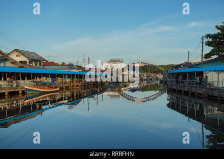 Trad, Thailand - December 01, 2018: Viewpoint of the eye of Nam Chieo Village, Trad province, Thailand. This place is famous travel destinations of Ea Stock Photo