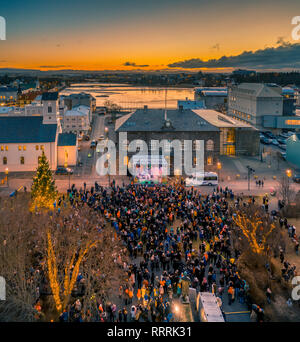 Christmas celebrations, Reykjavik, Iceland Stock Photo