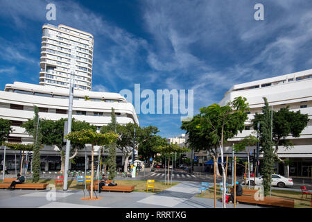 Bauhaus architecture, Dizengoff Square, Tel Aviv, Israel Stock Photo