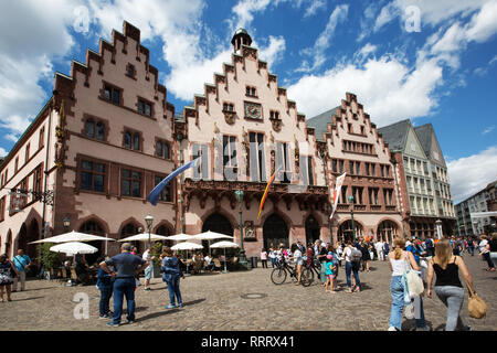 Europe Germany Hesse Rhine-Main Frankfurt Historic Old Town Römer Stock Photo