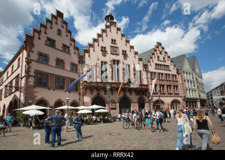 Europe Germany Hesse Rhine-Main Frankfurt Historic Old Town Römer Stock Photo