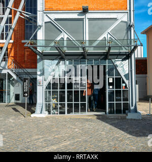 Lisbon, Portugal - Feb 25, 2019: Entrance to Tejo Power Station in Lisbon, Portugal, a former thermoelectric power plant Stock Photo