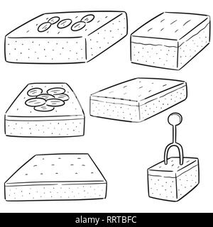 vector set of brownies Stock Vector