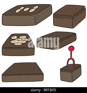 vector set of brownies Stock Vector