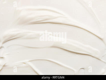 Mascarpone cream texture, top view Stock Photo